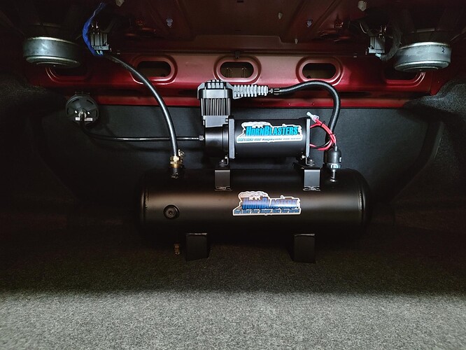 Camaro Air Compressor in Camaro Trunk